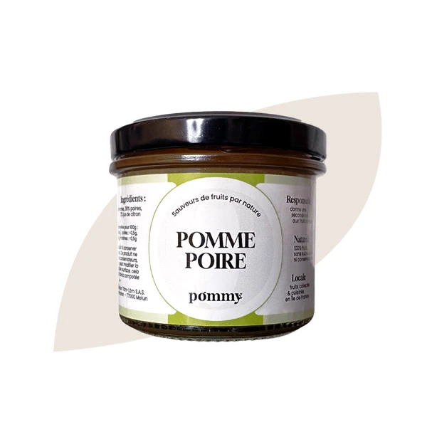 Pot individuel 110g de compotée de fruits artisanale Pommy pomme poire